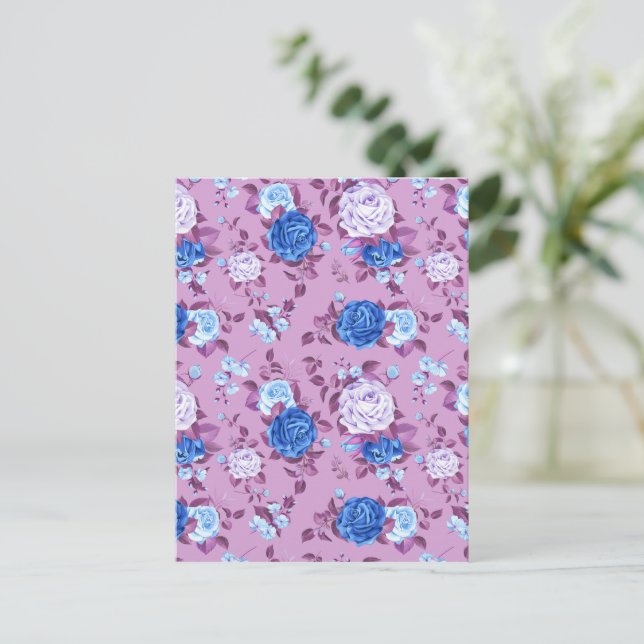 Watercolor Roses 18 Postcard (Standing Front)