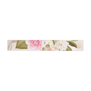 Watercolor Roses 1 Wraparound Address Label