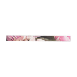 Watercolor Roses 25 Wrap Around Label