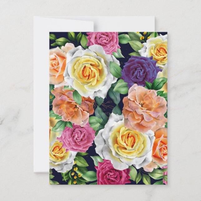 Watercolor Roses 29 Card (Front)