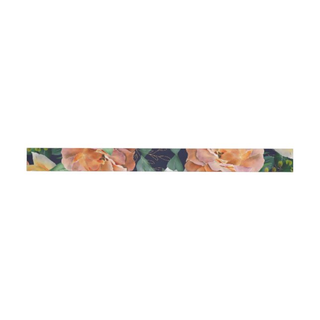 Watercolor Roses 29 Wrap Around Label (Individual)