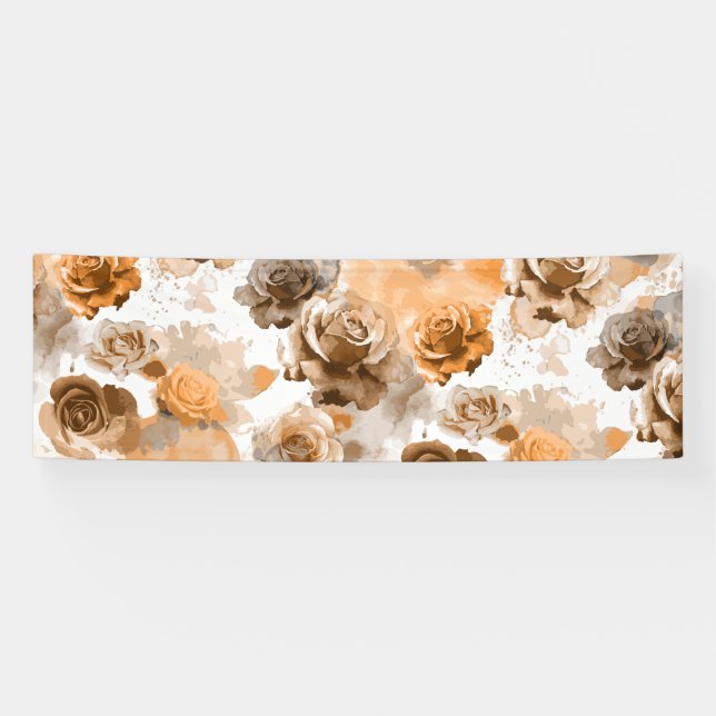 Watercolor Roses 2 Banner (Horizontal)