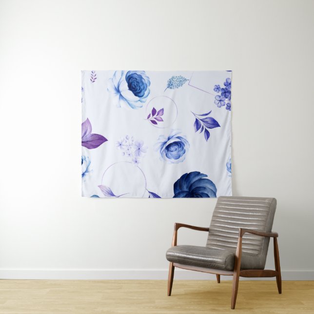 Watercolor Roses 31 Tapestry (In Situ (Horizontal))