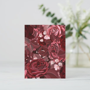 Watercolor Roses 35 Postcard