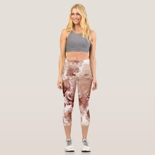 Watercolor Roses 3 Capri Leggings