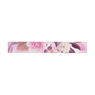 Watercolor Roses 4 Wraparound Address Label