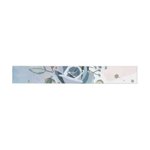 Watercolor Roses 5 Wrap Around Label