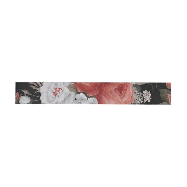 Watercolor Roses 7 Wrap Around Label (Individual)