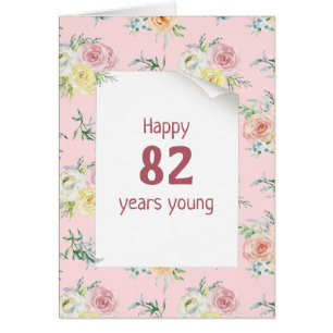 Watercolor Roses 82nd Birthday