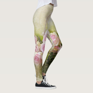 watercolor-roses-and-basket leggings