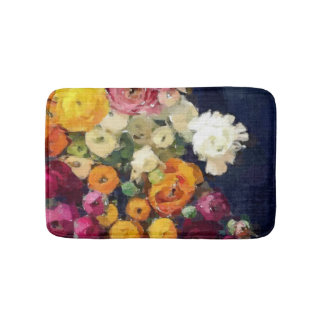 Watercolor Roses Bath Mat