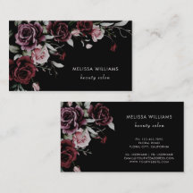 Watercolor Roses Black Background