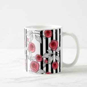 Watercolor roses coffee mug