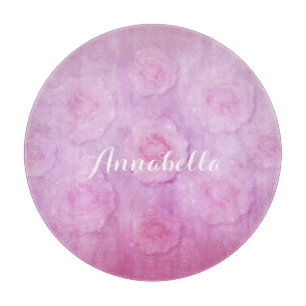 Watercolor roses cutting board