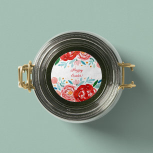 Watercolor roses Easter Sticker