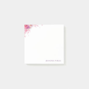 Watercolor Roses Flowers Elegant Template Modern Post-it Notes