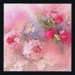 Watercolor Roses Flowers Floral Template Modern Faux Canvas Print<br><div class="desc">Watercolor Roses Flowers Floral Template Modern Elegant Wrapped Faux Canvas Print.</div>