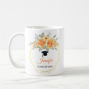 Watercolor Roses Graduate Mug