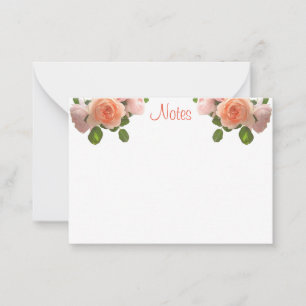 Watercolor Roses Hand Script Template Floral