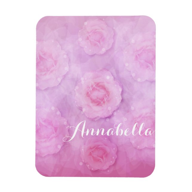 Watercolor roses magnet (Vertical)