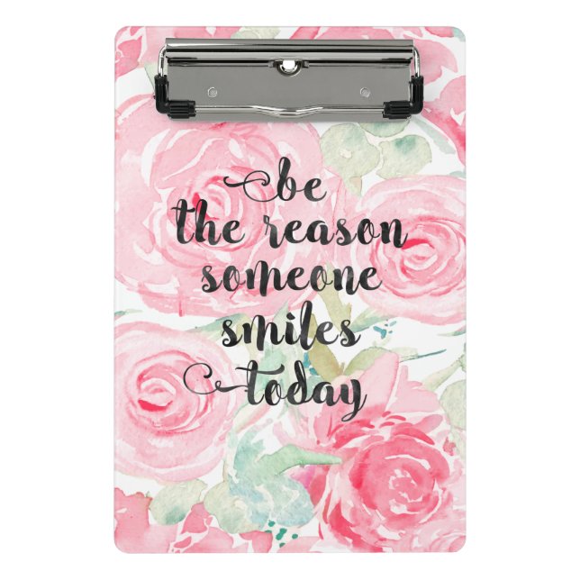 Watercolor roses mini clipboard (Front)