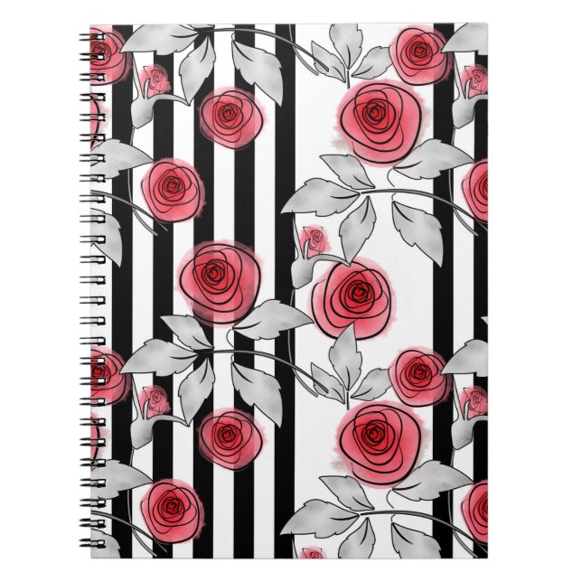 Watercolor roses notebook (Front)