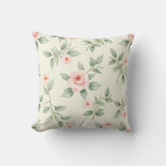 Watercolor roses pillow & cushion 