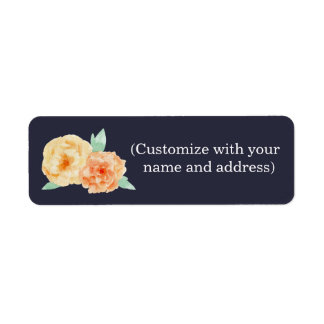 Watercolor Roses return adress Address Label