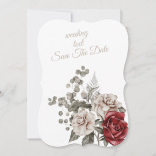 Watercolor Roses Spring Bouquet Love Invitation