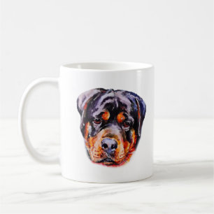 Watercolor Rottweiler Coffee Mug