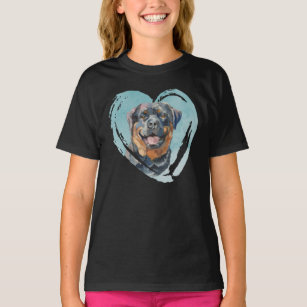 Watercolor Rottweiler Portrait T-Shirt