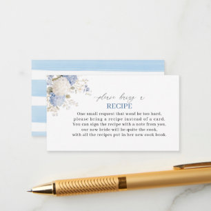 Watercolor Royal Botanique Hydrangea flower Recip Enclosure Card
