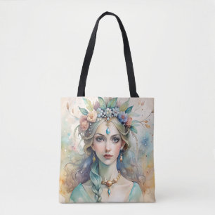 Watercolor Royal Muse Tote Bag