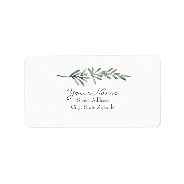 Watercolor Rsemary Label (Front)