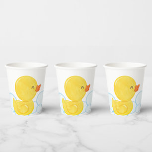 Watercolor Rubber Duck Party Paper Cups