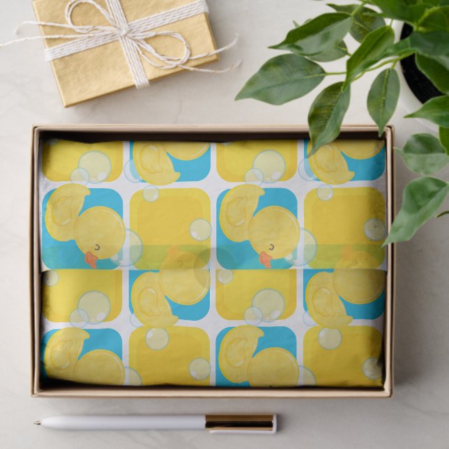 Watercolor Rubber Ducky Tissue Paper (Gift)
