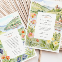 Watercolor RÜDESHEIM Germany Wedding Invitation