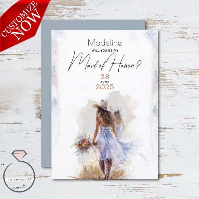 Watercolor Rustic Cowboy Wedding  Invitation (Creator Uploaded)