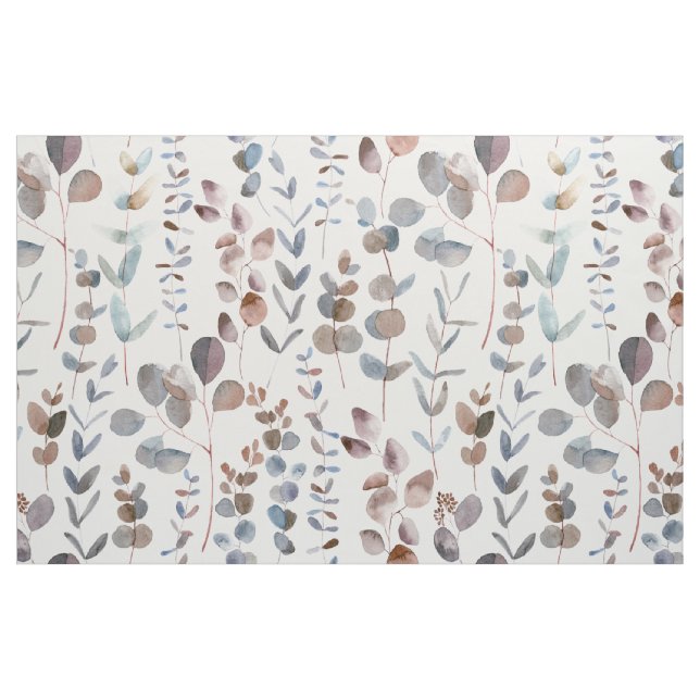 Watercolor Rustic Eucalyptus Seamless Pattern  Fabric (Yard)