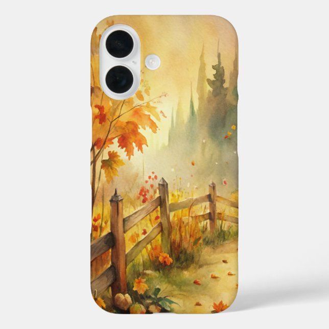 Watercolor Rustic Fall Landscape  Case-Mate iPhone Case (Back)