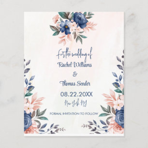 Watercolor Rustic Floral Wedding Save the Date F Flyer