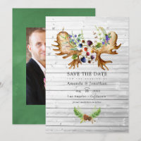 Watercolor Rustic Forest Wedding Photo