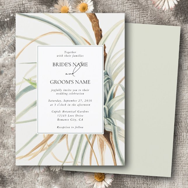 Watercolor Rustic Neutral Boho Botanical Wedding Invitation (Watercolor Rustic Neutral Boho Botanical Wedding Invitation)