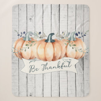Watercolor Rustic Pumpkins Sherpa Blanket