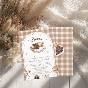 Watercolor S`more to love baby shower Invitation