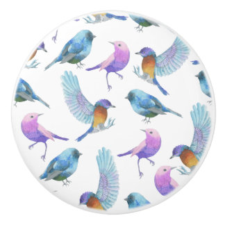 Watercolor Safari: Birds (Customise BG Colour!) Ceramic Knob