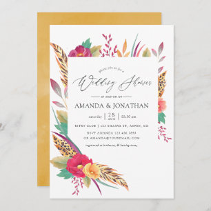 Watercolor Safari Wedding Shower Invitation