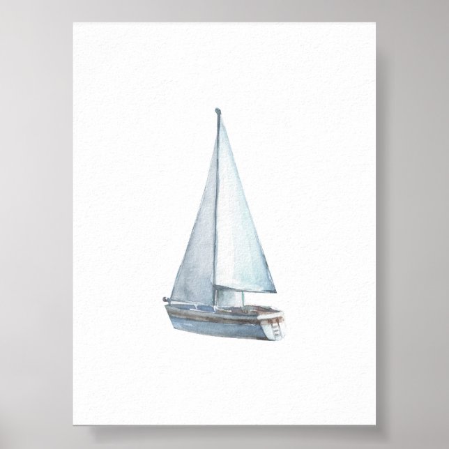 Watercolor sail boat print (Front)