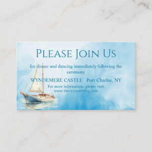 Watercolor Sailboat Wedding Enclosure Card