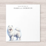 Watercolor Samoyed From The Desk Of Notepad<br><div class="desc">Watercolor Samoyed "From the Desk Of" Notepad, a paw-some blend of functionality and charm for dog-loving individuals! Express your canine devotion as you jot down notes on this exquisite notepad adorned with a whimsical watercolor depiction of the loveable Samoyed. Tailored for dog owners and enthusiasts, this notepad is a delightful...</div>
